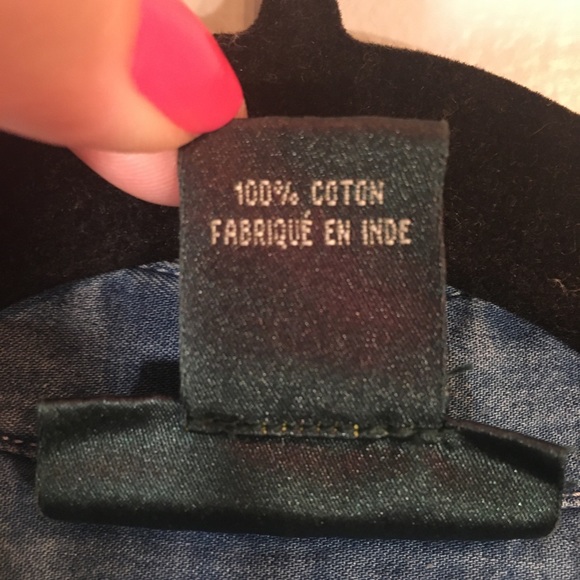 Lauren Ralph Lauren Jeans Co. Cotton Button Up Pin Tuck Long Sleeve Top Size 10 - Picture 14 of 15